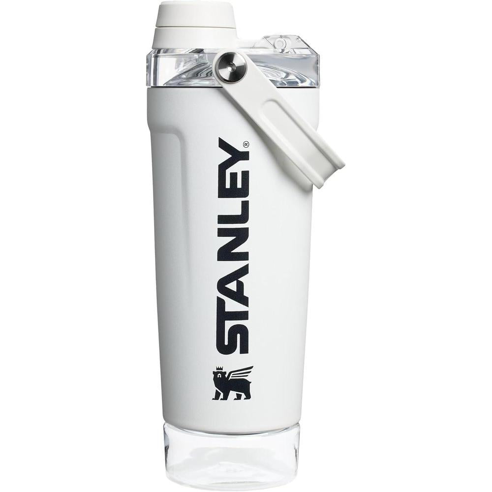 Stanley Activate - Botella agitadora acero inoxidable aislada, almacenamiento de base y tapa de flujo rápido