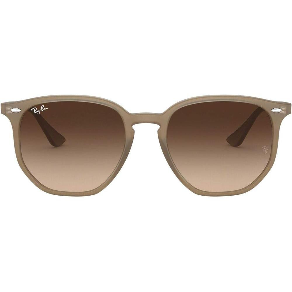 Ray-Ban Gafas de sol hexagonales modelo RB4306, diseño unisex, protección UV, lentes verdes G-15 no polarizadas