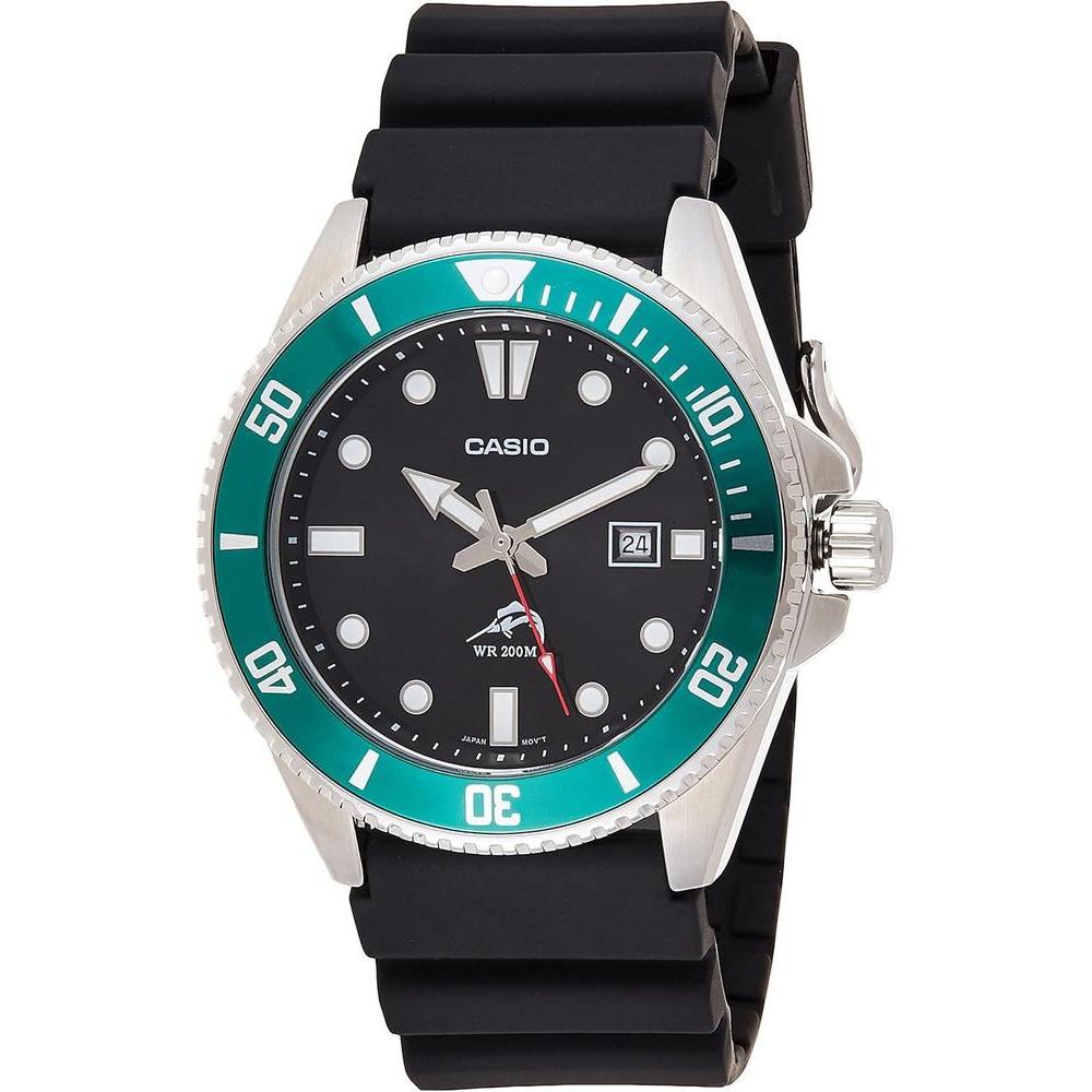 Casio MDV106 Reloj análogo unisex con caja de acero inoxidable, banda de resina, resistencia al agua, batería 3 años
