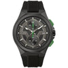 Bulova Maquina Sport - Reloj de cuarzo para hombre con caja de acero inoxidable negro, cronógrafo 6 manecillas y correa de silicona