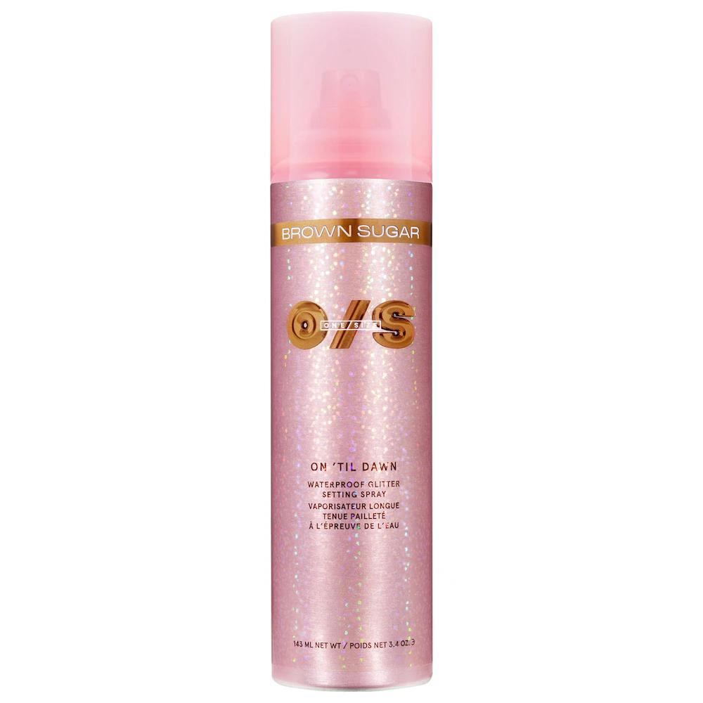On 'Til Dawn Spray Fijador con Glitter Resistente al Agua - Brown Sugar