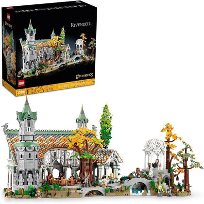 LEGO Icons Rivendell de El Señor de los Anillos: construye y exhibe con minifiguras legendarias, gran regalo para cinéfilos