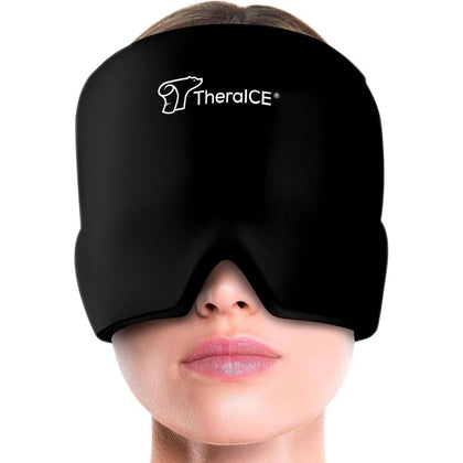 Gorro Alivio para Migraña TheraICE, Calmante para el Dolor de Cabeza, Máscara Facial de Compresa Fría de Gel Refrescante