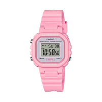 Reloj digital para mujer Casio Serie LA20WH resistente al agua, luz LED, cronómetro y calendario automático