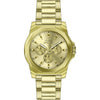 Invicta Speedway Reloj de cuarzo para hombre de acero inoxidable con cierre de botón plegable y esfera dorada
