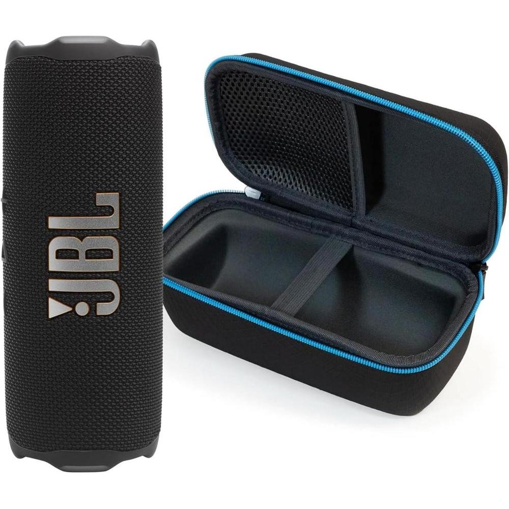 JBL Flip 7 Altavoz Bluetooth portátil con potente sonido y funda rígida protectora Divvi, impermeable y a prueba de golpes