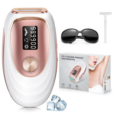 LYSMOSKI depilación IPL con sistema de enfriamiento para resultados indoloros y duraderos en casa, ideal para axilas, espalda y piernas