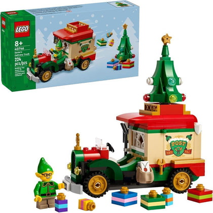 LEGO Camión de Entrega de Papá Noel para Niños, Juego de Construcción para Jugar o Decoración Navideña, Blocs para Niñas y Niños
