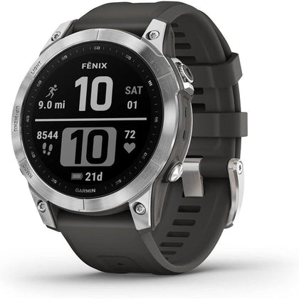 Garmin Fenix 7, Reloj Inteligente de Aventura Resistente con GPS, Pantalla Táctil, Funciones de Salud y Bienestar