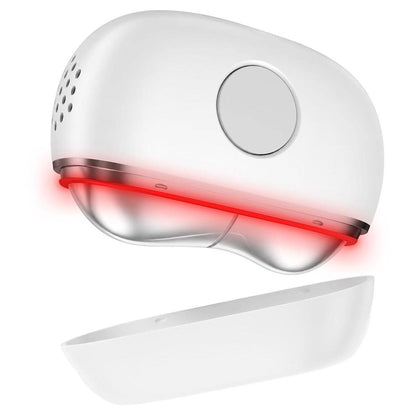 Dopsikn Terapia de luz roja para cara y cuello, masajeador facial con modos caliente y frío, herramienta para contornear