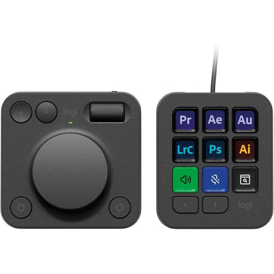 Consola Creativa Logitech MX con 9 teclas LCD personalizables, dial de control, incluye membresía Adobe Cloud 3 meses