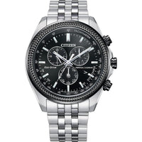 Reloj cronógrafo clásico Eco-Drive de Citizen para hombre en acero inoxidable con calendario perpetuo y taquímetro