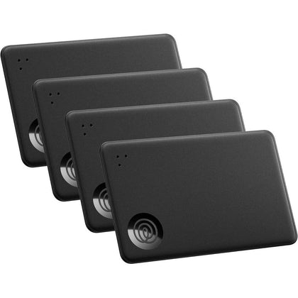 Tile Slim Bundle - Buscador De Billeteras, Rastreador Bluetooth Y Localizador Compatible Con Ios Y Android, Paquete De 4 En Negro