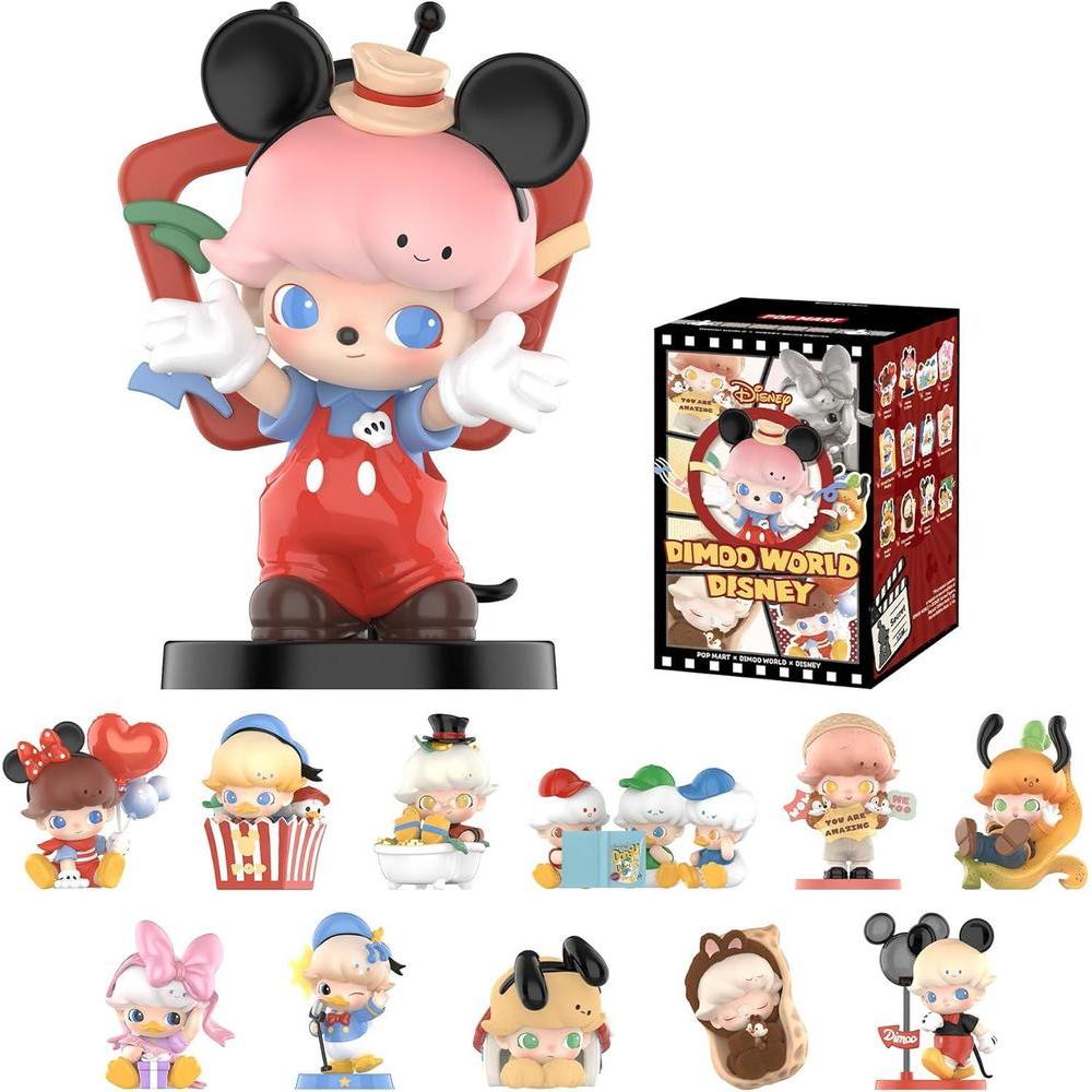 POP MART DIMOO World × Disney Series Figuras coleccionables, diseño aleatorio, decoración hogar, caja individual