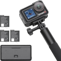 DJI Osmo Action 5 Pro Adventure Combo, cámara de acción 4K, batería extendida, estabilización, pantallas táctiles OLED