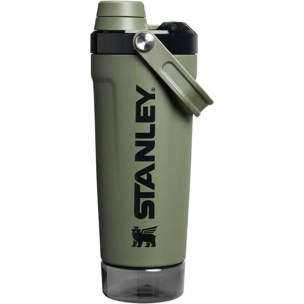 Stanley Activate Botella agitadora acero inoxidable a prueba de fugas con almacenamiento y tapa de flujo rápido