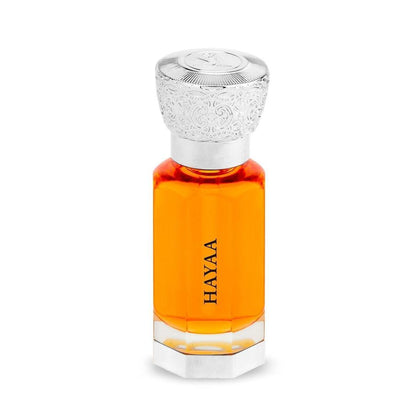 Swiss Arabian Hayaa Unisex - Aceite de perfume con ámbar blanco, rosa y flores blancas, 0.4 oz