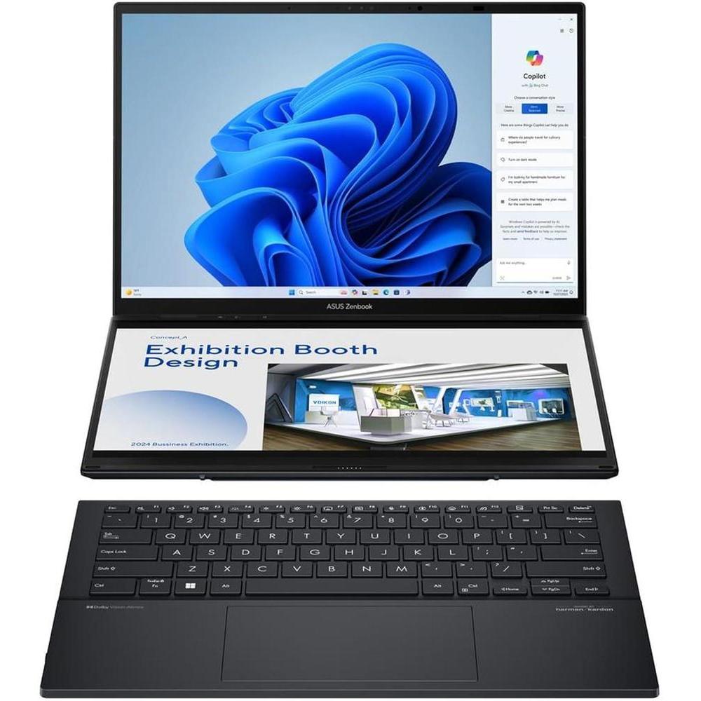 Asus Zenbook Duo Dual Oled Con Pantalla Táctil, Intel Core Ultra 7, 32gb Ram, 1tb Ssd, Windows 11 Home - Gris