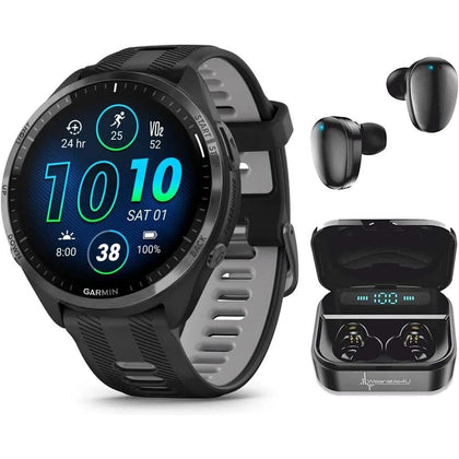 Garmin Forerunner 965 Reloj inteligente premium con GPS para correr y triatlón, incluye pantalla AMOLED y bisel de titanio