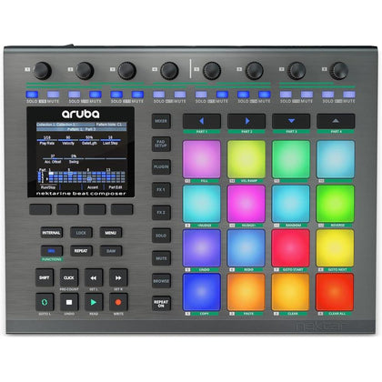 Nektar Aruba Beat Compositor, instrumento de ritmos con 16 almohadillas RGB y más de 500 sonidos incluidos.