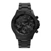 Reloj multifunción Bannon de acero inoxidable negro de Fossil, con diseño moderno y cierre plegable seguro