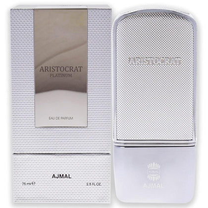 Ajmal Aristocrat Platinum Men EDP Spray: Fragancia suava con especias y flores exóticas, larga duración