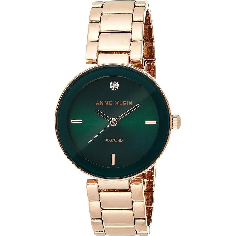 Anne Klein, elegante reloj de pulsera para mujer con esfera de diamante genuino, diseño sofisticado