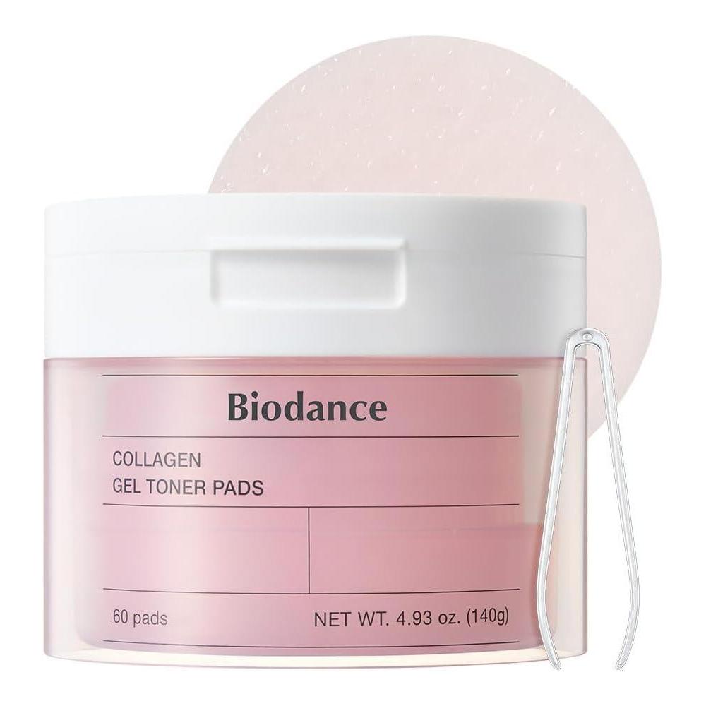 Biodance Almohadillas de tóner de gel de colágeno para minimizar poros y mejorar elasticidad, adecuado para piel sensible