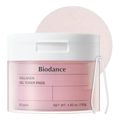 Biodance Almohadillas de tóner de gel de colágeno para minimizar poros y mejorar elasticidad, adecuado para piel sensible