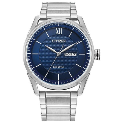 Reloj clásico Citizen Eco-Drive para hombre con indicador de día y fecha, de acero inoxidable