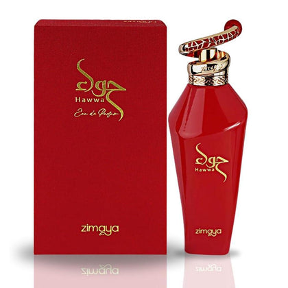 Afnan Hawwa Red Eau de Parfum Spray para mujer, aroma floral frutal con pachulí y vainilla, 100 ml