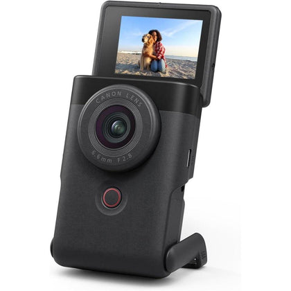Canon PowerShot V10 Cámara compacta para vlogging, sensor CMOS, video 4K, lente zoom, micrófono estéreo, negro
