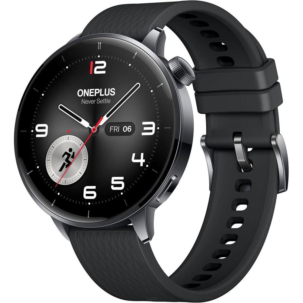 Reloj Oneplus 3 De 43mm En Acero Negro Con Wearos, Almacenamiento De 32gb, Batería De 60 Horas, Bluetooth Y Navegación Gps