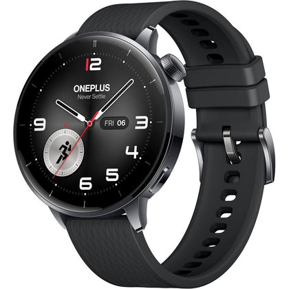 Reloj Oneplus 3 De 43mm En Acero Negro Con Wearos, Almacenamiento De 32gb, Batería De 60 Horas, Bluetooth Y Navegación Gps