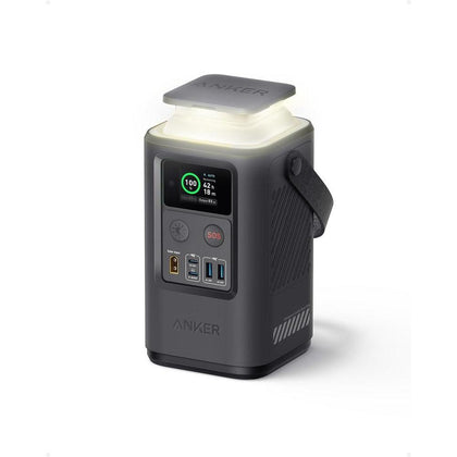 Anker Banco de energía central de alta capacidad, generador portátil con pantalla digital, iluminación y modo SOS para exteriores