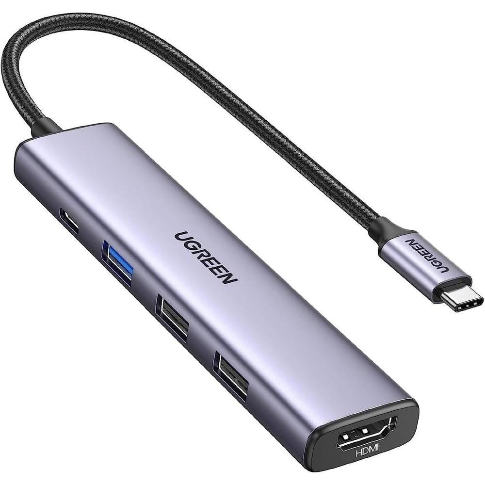 UGREEN Revodok 105 USB C Hub Adaptador multipuerto HDMI 4K, entrega de energía 100W, 3 puertos USB-A para MacBook Pro/Air, iPad Pro