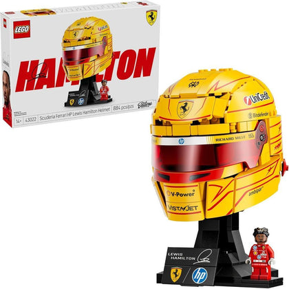 LEGO Ediciones Scuderia Ferrari Casco de Lewis Hamilton Juego de construcción para adolescentes y fanáticos de F1