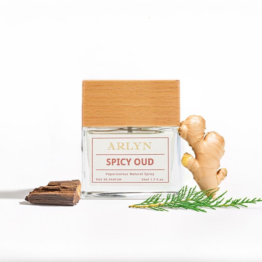 ARLYN Spicy Oud Eau De Parfum inspirado en T. Ford Oud Wood, perfume vegano y ecológico para hombres, fragancia de lujo