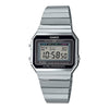 Casio Reloj de cuarzo digital clásico para hombre con pantalla plateada, modelo A700W-1ACF