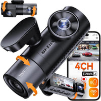Vantrue N5 Dash Cam de 4 canales con conectividad WiFi y visión nocturna, grabación en 360 grados y control de voz