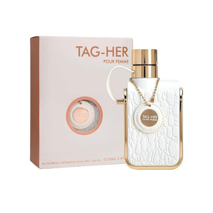 Armaf Tag Her - Eau de Parfum en espray para mujer con fragancia floral oriental y notas cítricas, 105.94 ml