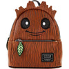 Bolso de hombro cosplay Marvel Groot para mujer con doble correa, detalles de apliques y bolsillo frontal con cremallera