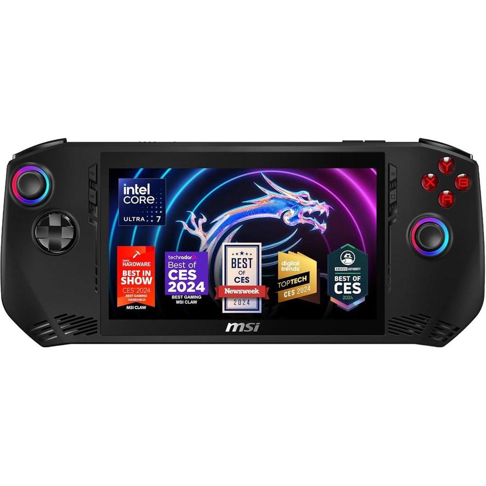 MSI Claw PC Gaming Handheld: Intel Ultra 5-135H, pantalla FHD 120 Hz, 16 GB LPDDR5, SSD NVMe, Win 11 Home, Negro