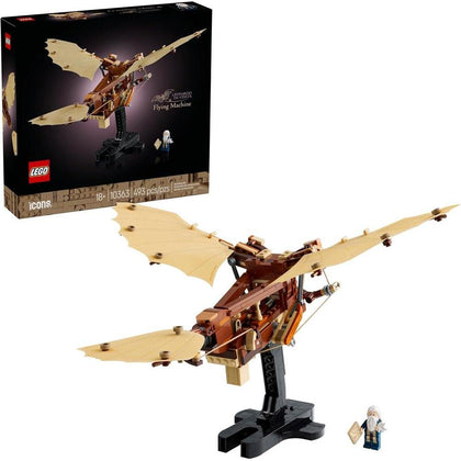 LEGO Icons Leonardo da Vinci Flying Machine Set para adultos con soporte de exhibición, pieza de artesanía para el hogar