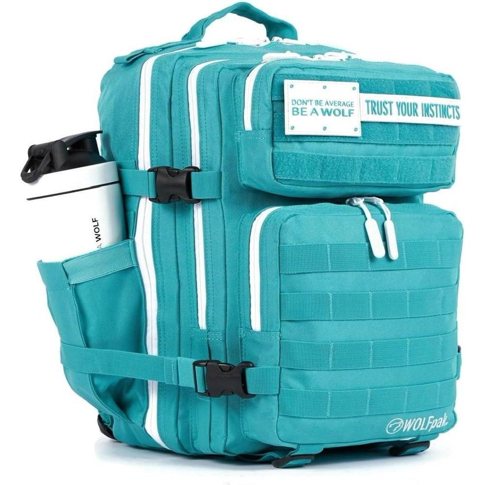 Mochila WOLFpak versátil de poliéster resistente al agua, con capacidad personalizable, cremalleras YKK y compartimento para portátiles