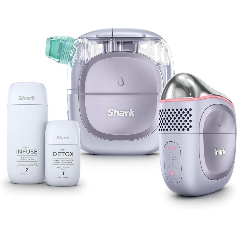 Shark FacialPro Glow Sistema facial en casa con tecnología avanzada y terapia DePuffi para limpieza e hidratación de la piel