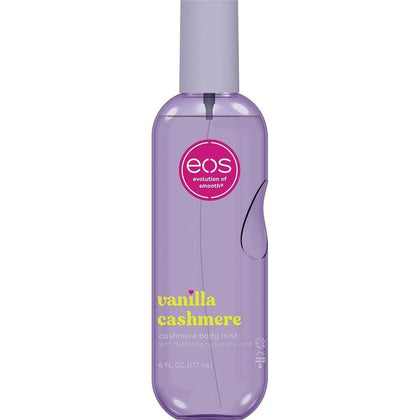 Rocío corporal de cachemira eos con almizcle suave, caramelo y ácido hialurónico, spray hidratante para mujeres
