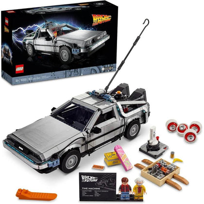 LEGO Icons Back to The Future Time Machine 10300, kit de construcción Delorean de la película clásica, para adolescentes y adultos creativos