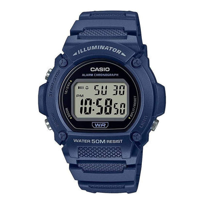 Casio W219H Series - Reloj Digital para Hombre con LED, Cronómetro, Alarma Diaria y Calendario Automático