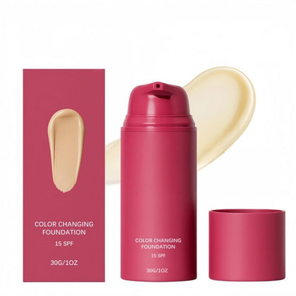 Base Líquida Que Cambia De Color, Adaptadora Del Tono De Piel Para Acabado Natural, SPF 15, 30 Ml